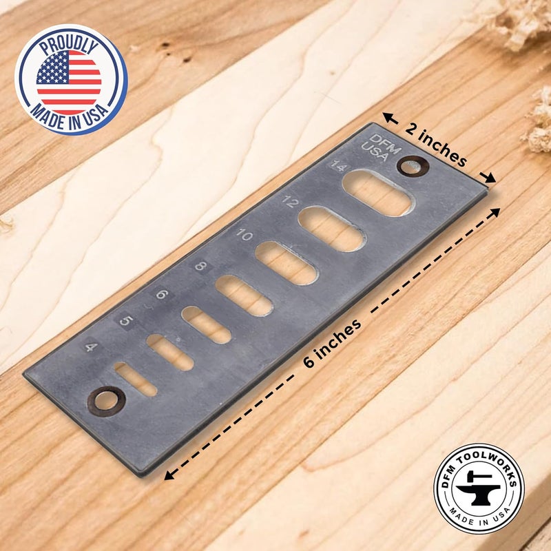 DFM Tool Works A2 Domino Tenon Trim Plate - Compatible with Festool Domino Joiners - Trims 4mm to 14mm Sizes - Fits Glue-ups or Dry Fits - Eliminates Sanding and Razor Blade Use - Made in USA - Image 3